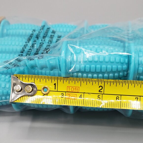 Kuhn Rikon Corn Zipper and Corn Cob Holder TURQUOISE Set of 18 Switzerland NEW - Picture 4 of 10